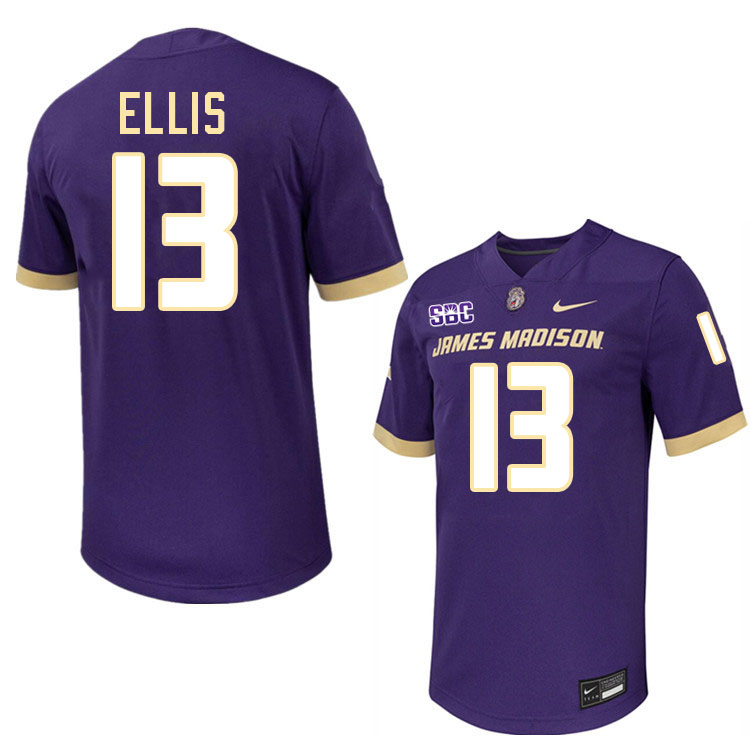 #13 Landon Ellis JMU Jersey,James Madison Dukes Football Jerseys Stitched-Purple #13 Landon Ellis JMU Jersey,James Madison Dukes Football Jerseys Stitched-Purple